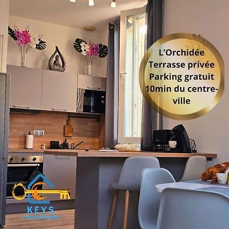 纳博讷L'Orchidee, Proche De La Gare Avec Clim Et Terrasse公寓 外观 照片